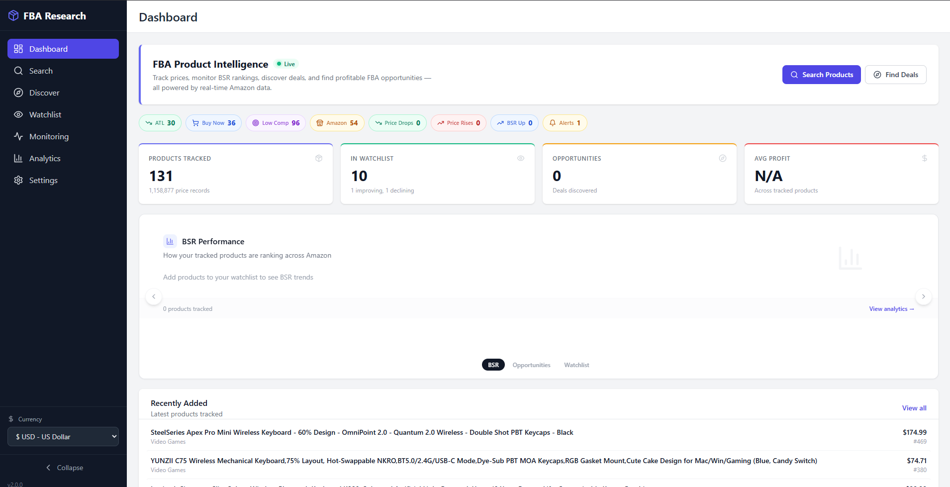 FBA Research Platform preview
